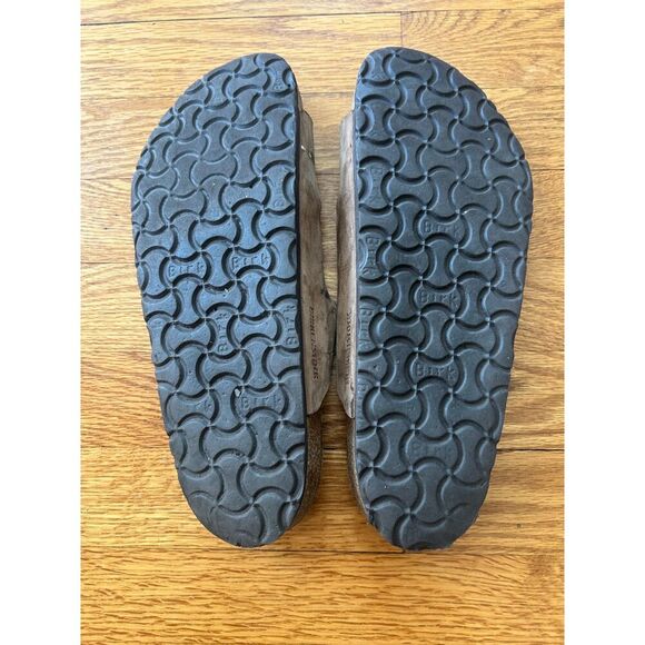 Birkenstock Florida Womens Size 41 W10 M8 Leather Sandals Brown Leather 3 Strap - Picture 5 of 9